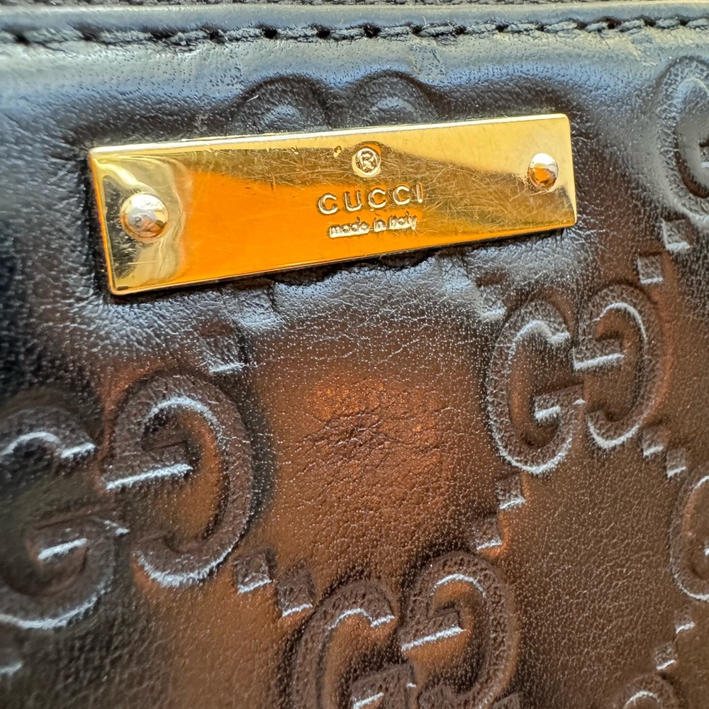 Gucci Black Embossed Leather Wallet
